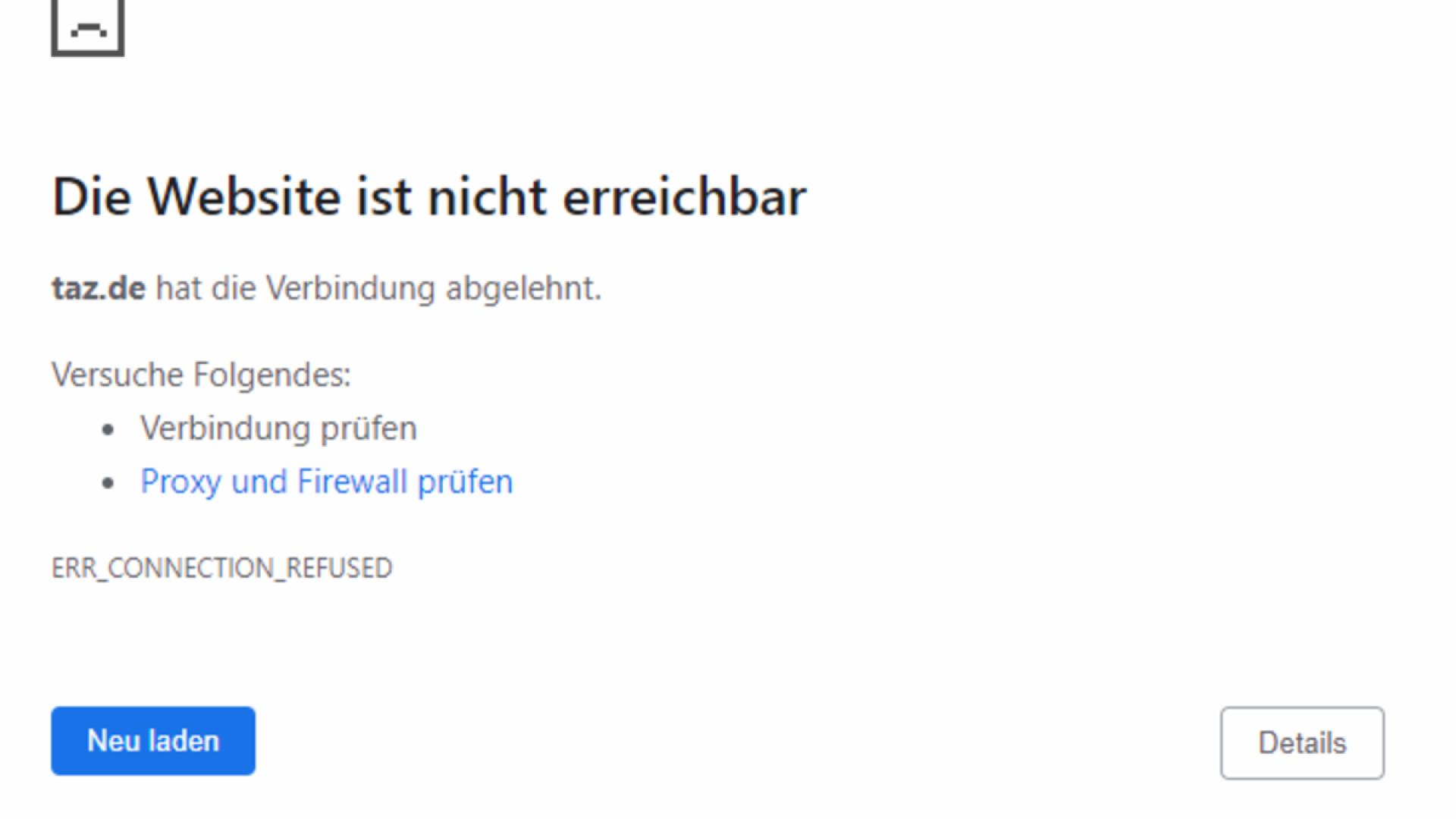 RSF entsperrt Seite der taz