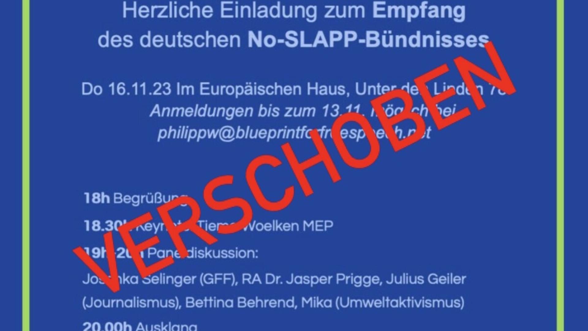 Infoveranstaltung No-Slapp-Bündnis