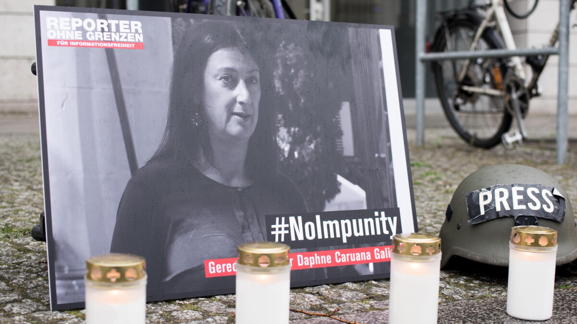 Mahnwache für Daphne Caruana Galizia