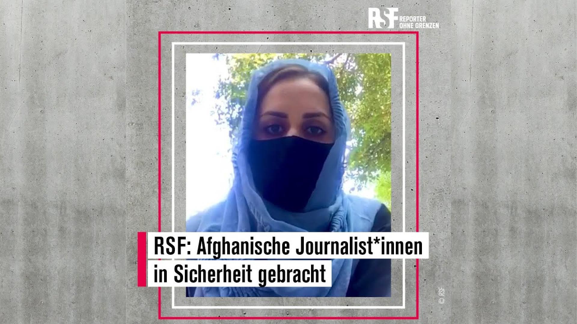 Flucht aus Afghanistan - Journalistin berichtet | Reporter ohne Grenzen