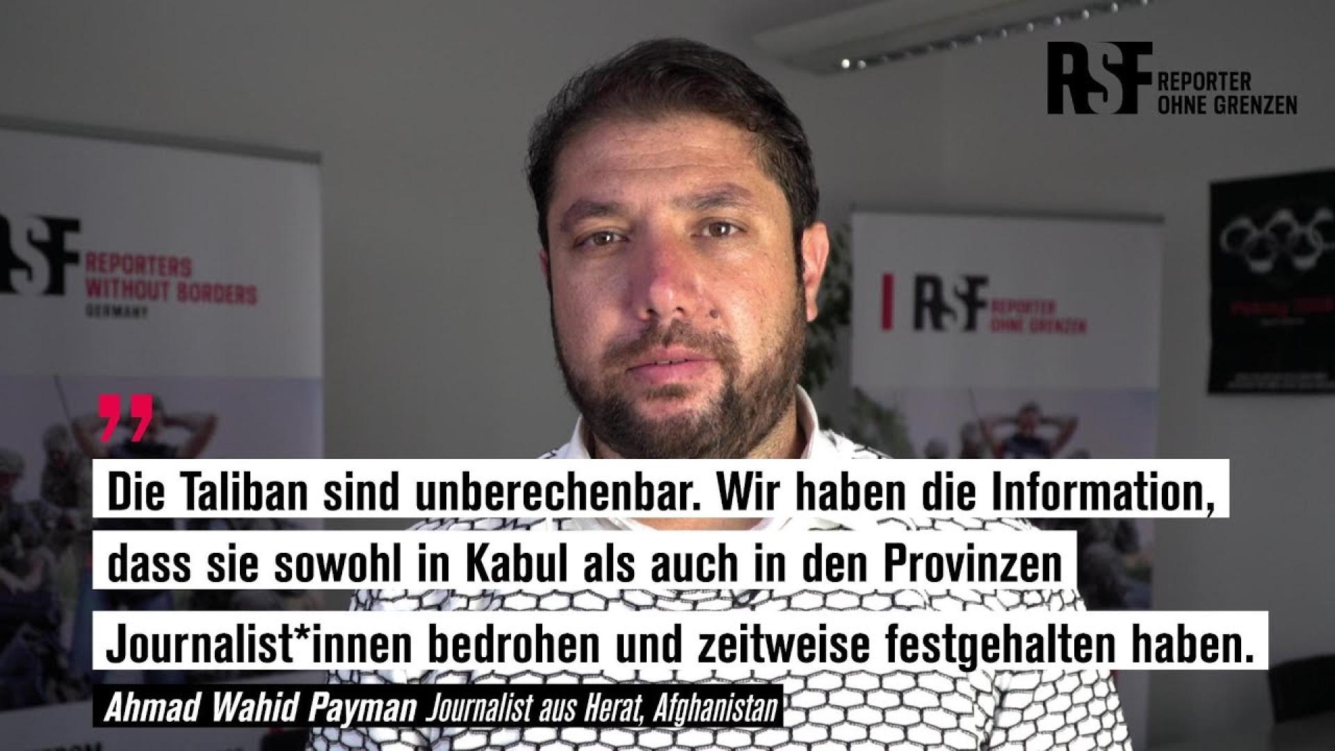 Flucht aus Afghanistan - Journalist berichtet | Reporter ohne Grenzen