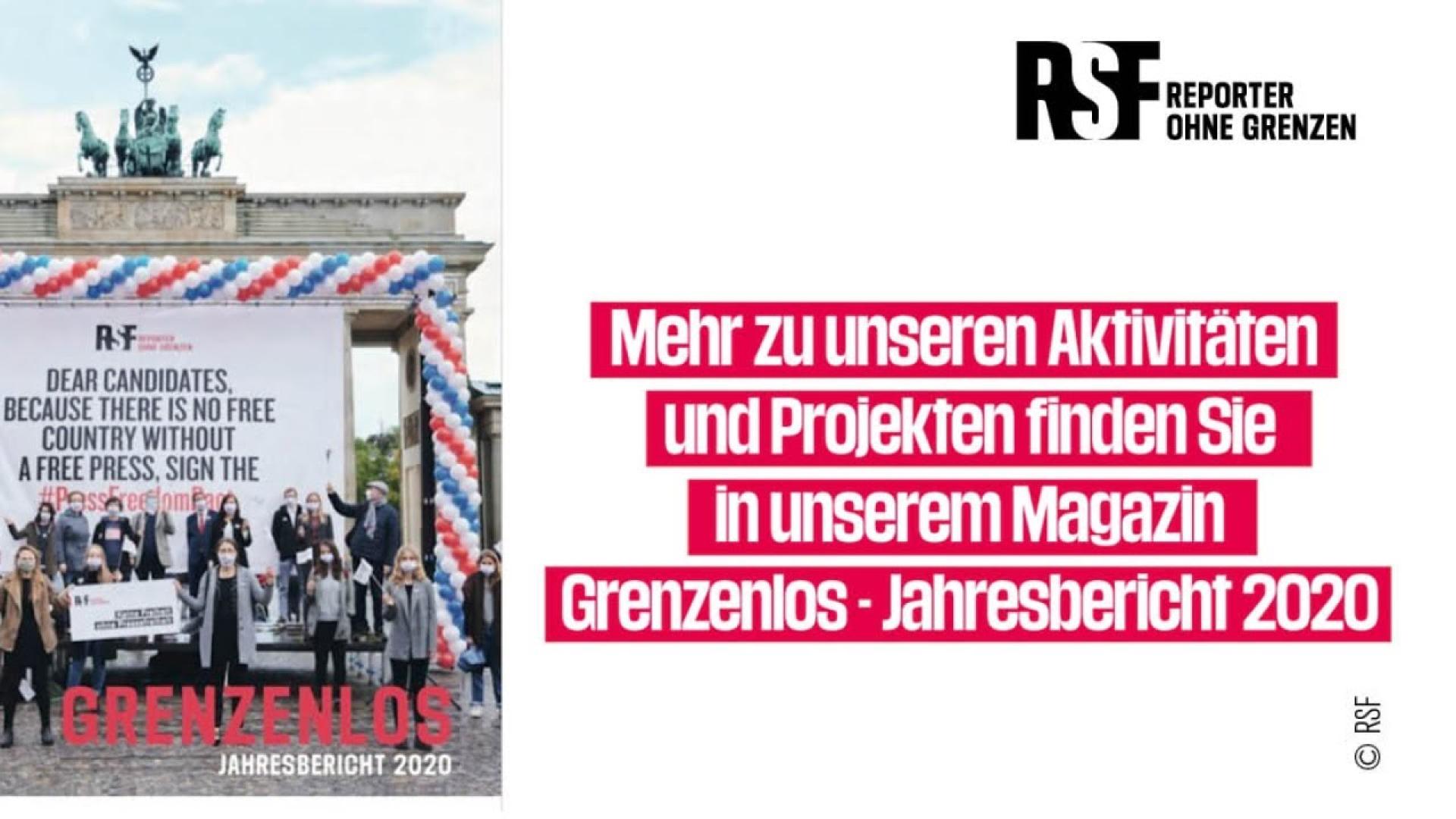 Jahresbericht 2020 | Reporter ohne Grenzen
