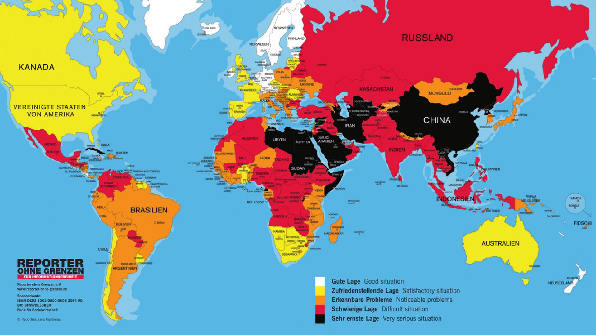 Medienfreiheit in Demokratien bedroht