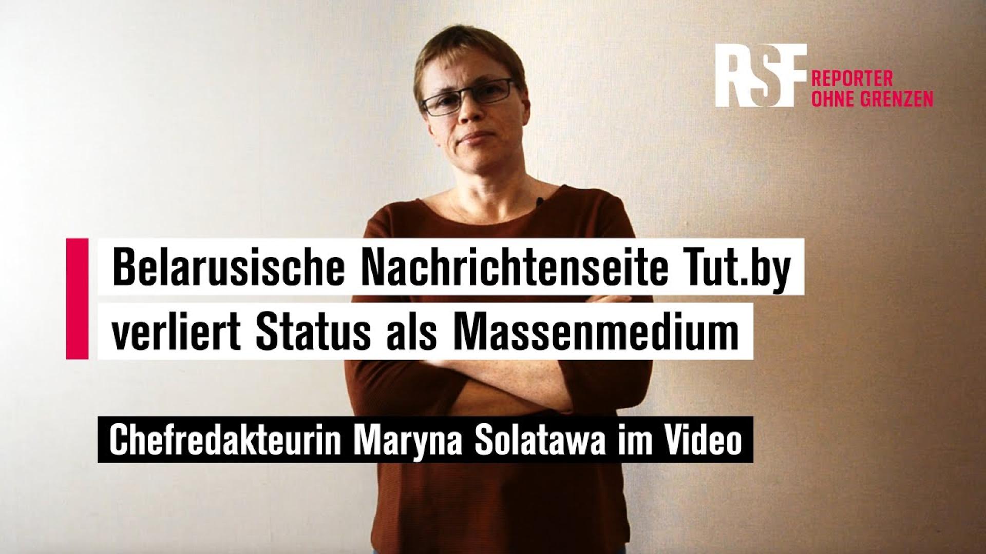 Belarus | Chefredakteurin der Nachrichtenseite Tut.by sagt: "Wir machen weiter." | RSF