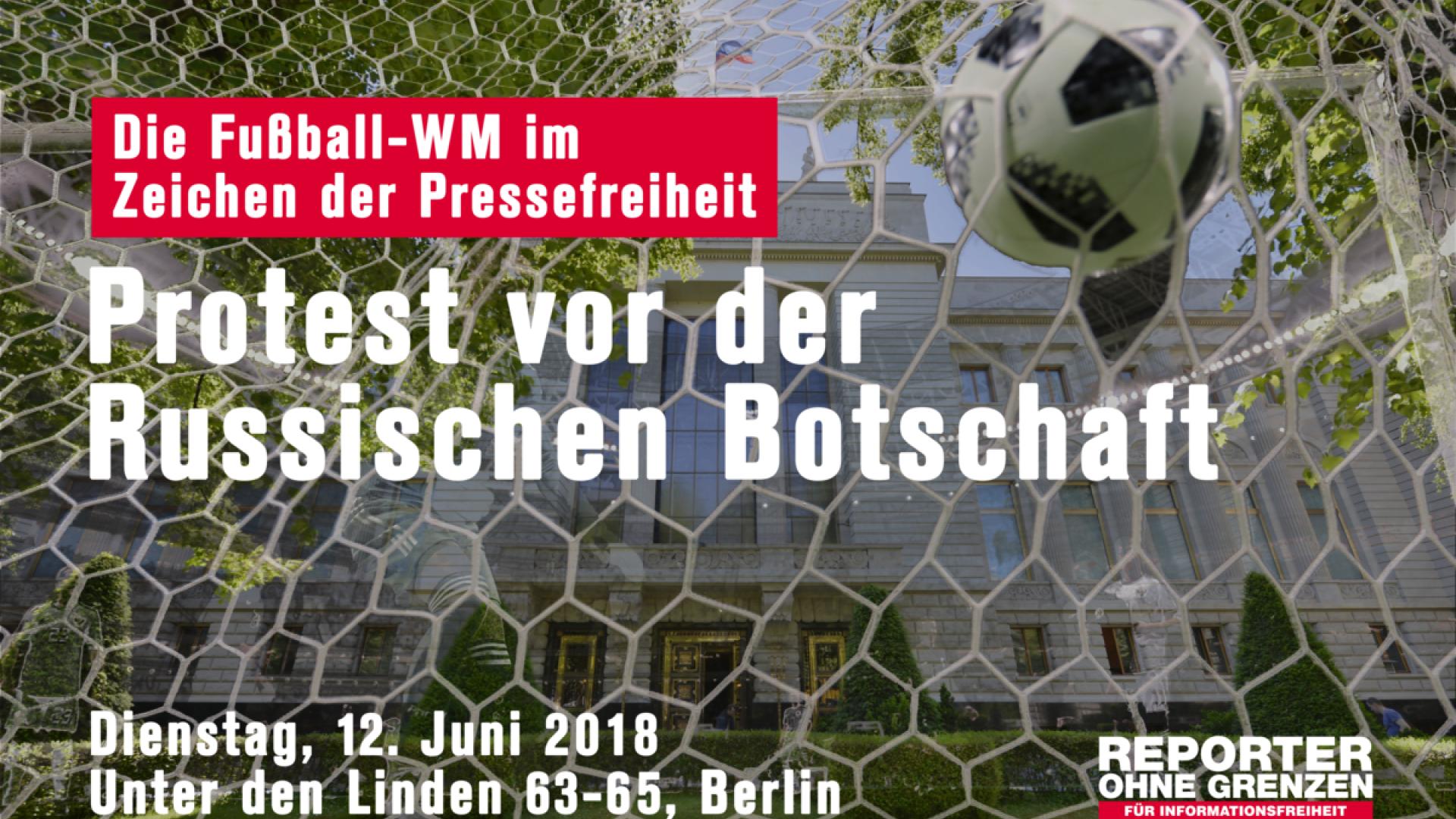 Protest vor der Russischen Botschaft