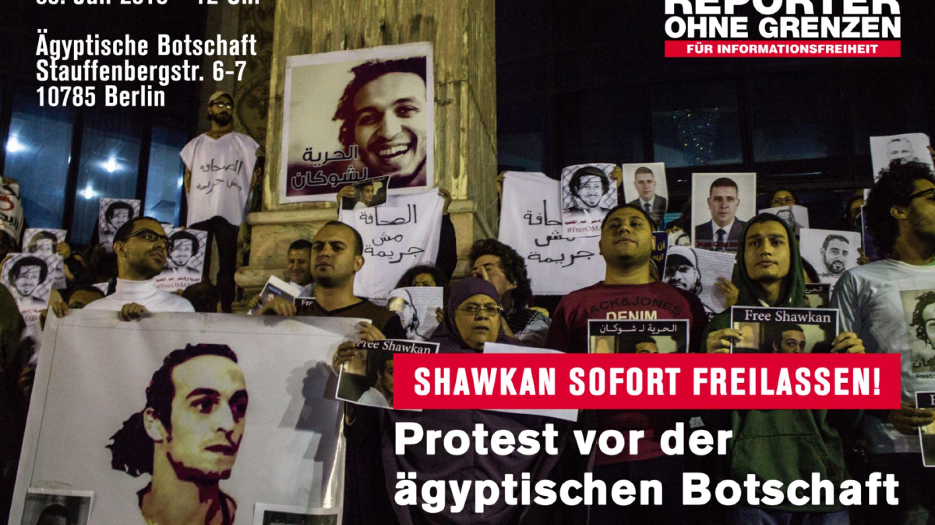 Shawkan freilassen! - Protest vor der ägyptischen Botschaft