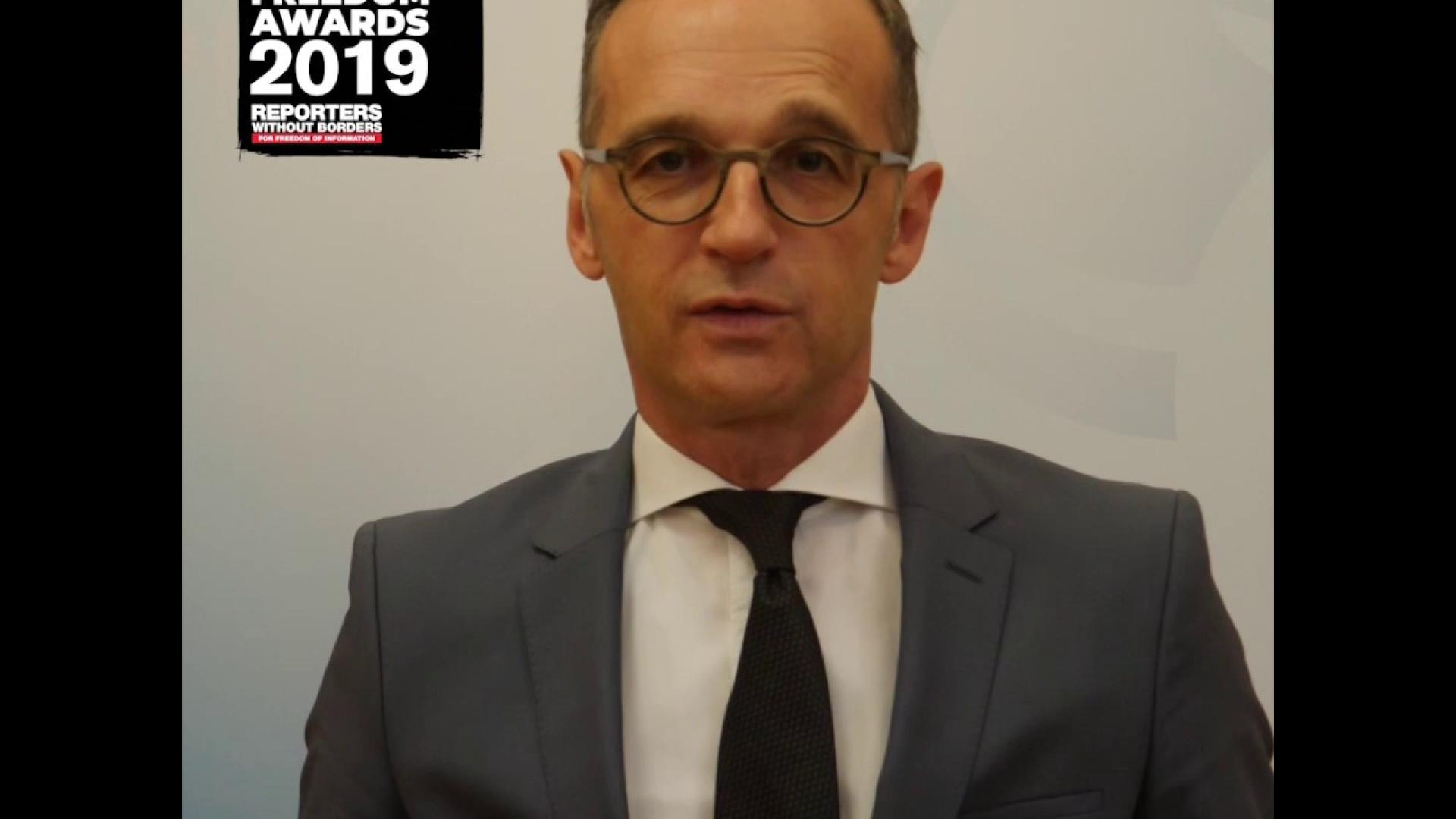Press Freedom Awards 2019 - Grußwort von Heiko Maas