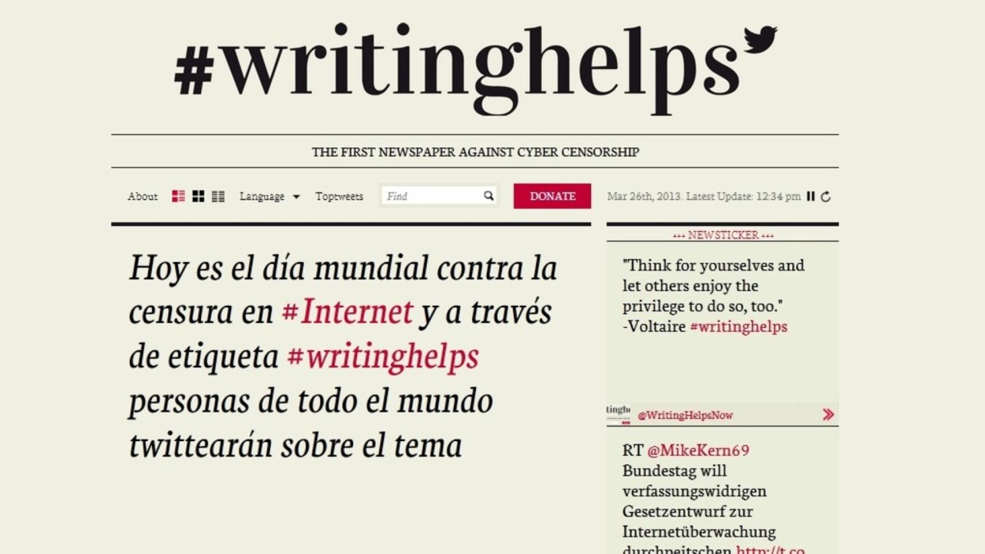 #writinghelps: Twitter-Kampagne gegen Online-Zensur