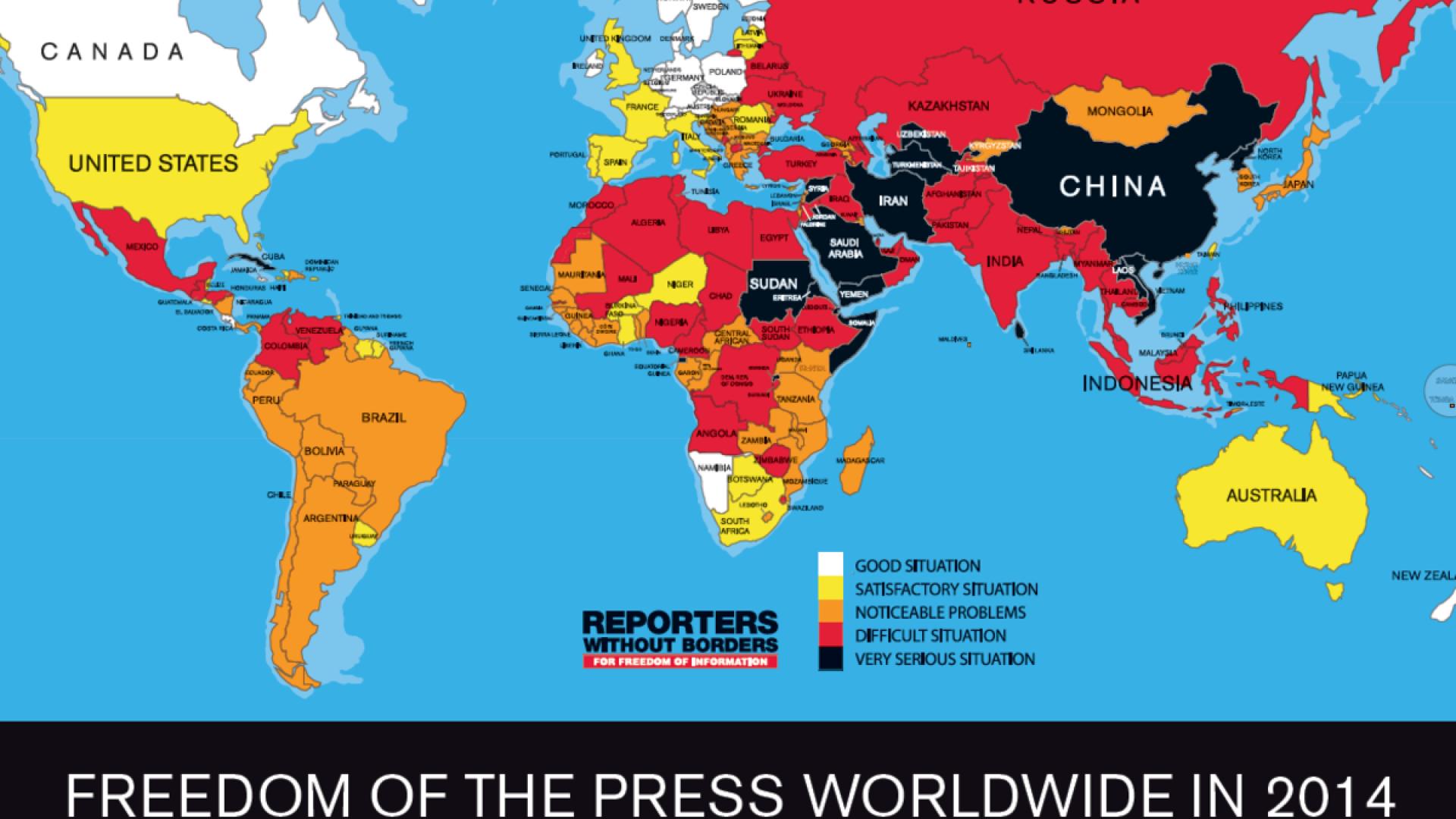 Reporter ohne Grenzen veröffentlicht aktuelle Rangliste der Pressefreiheit