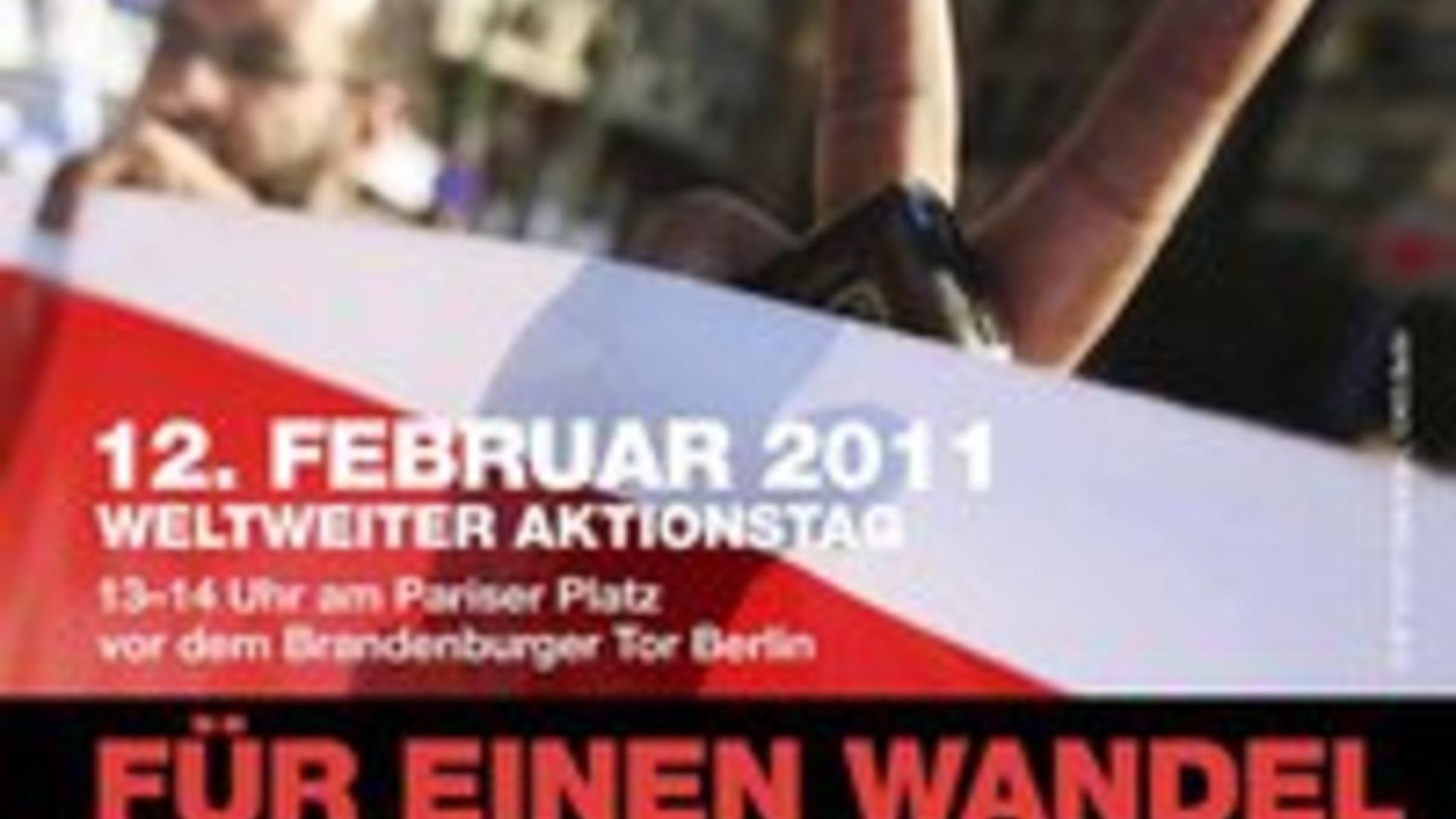 ROG unterstützt weltweiten Aktionstag für demokratischen Wandel / Kundgebung vor Brandenburger Tor