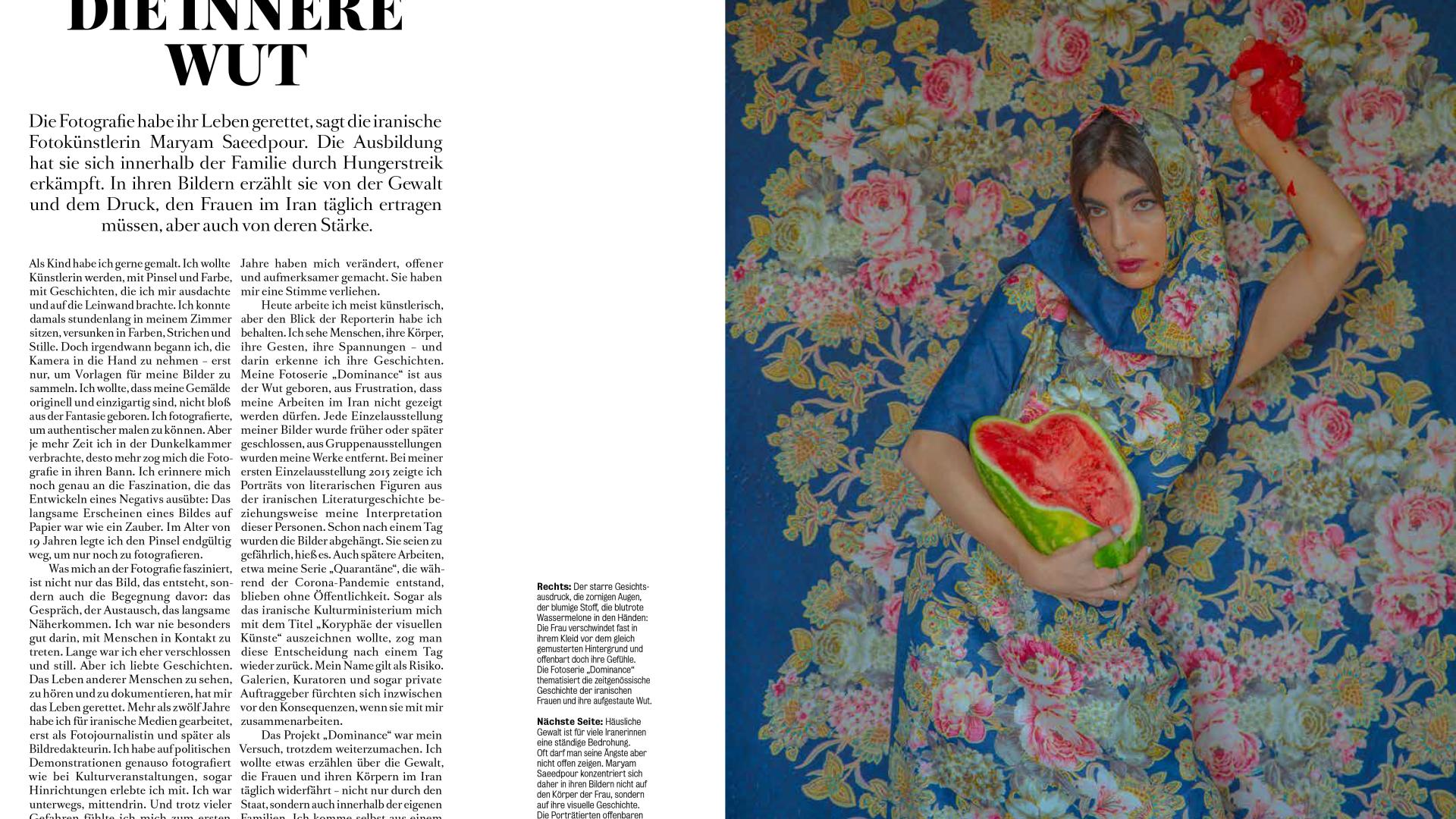 Die Seiten 86 und 87 aus "Fotos für die Pressefreiheit 2025"