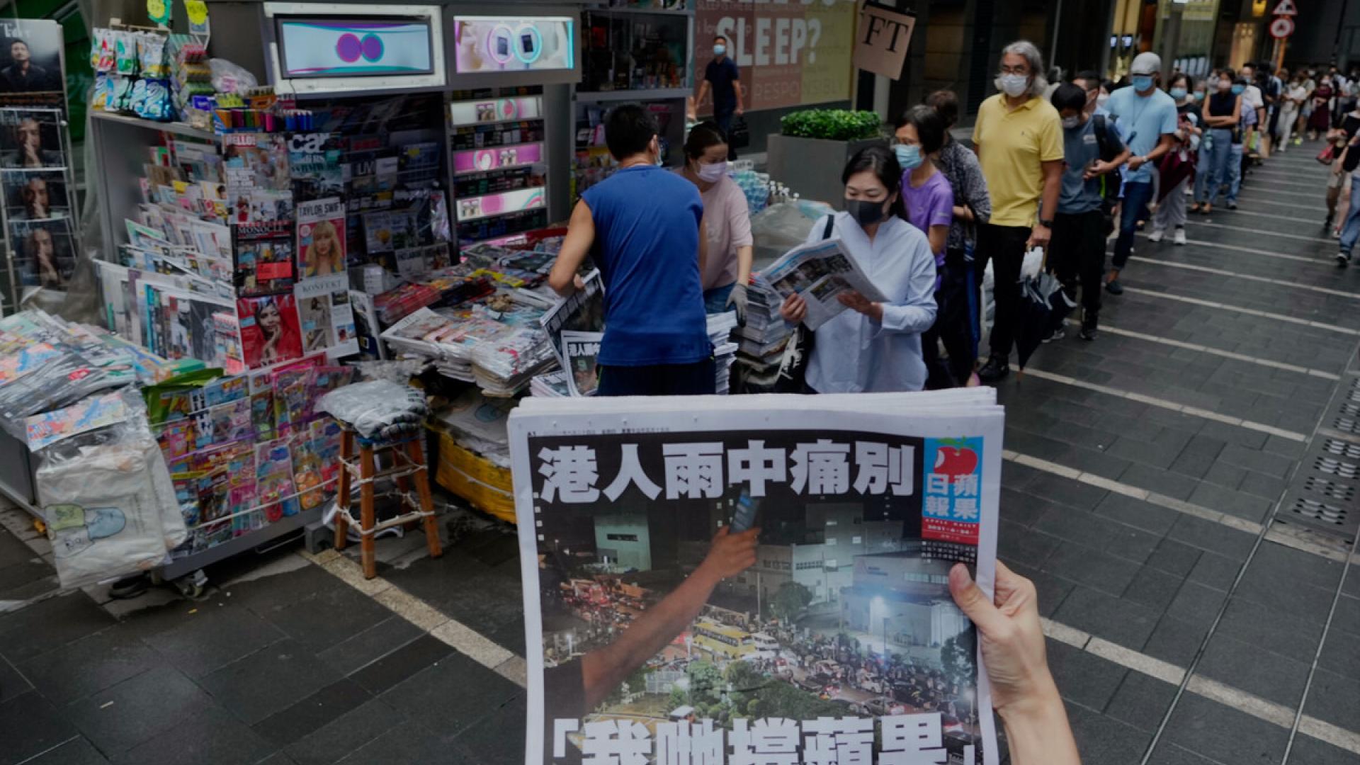 Protest für Pressefreiheit in Hongkong