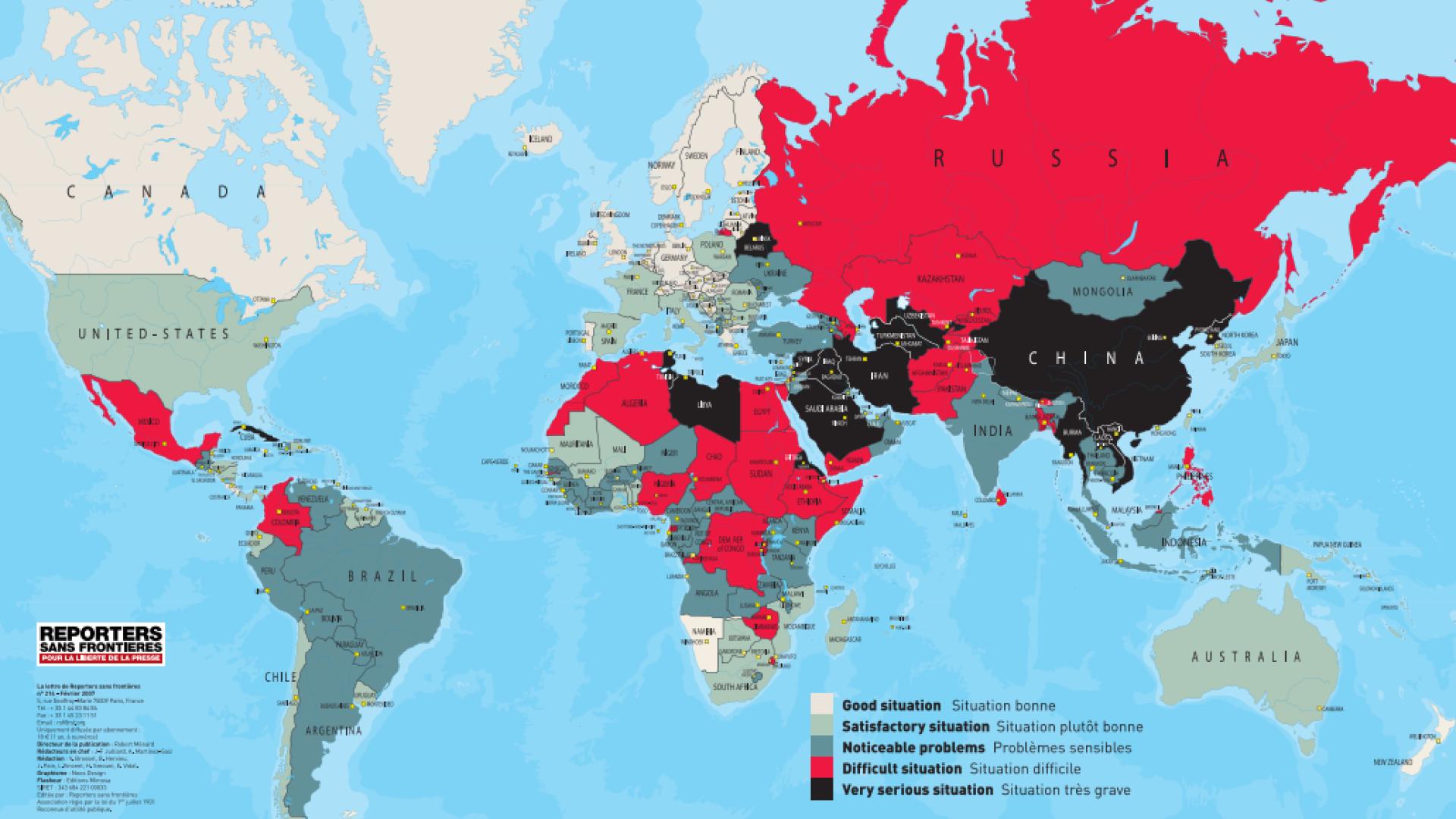 Rangliste der Pressefreiheit veröffentlicht