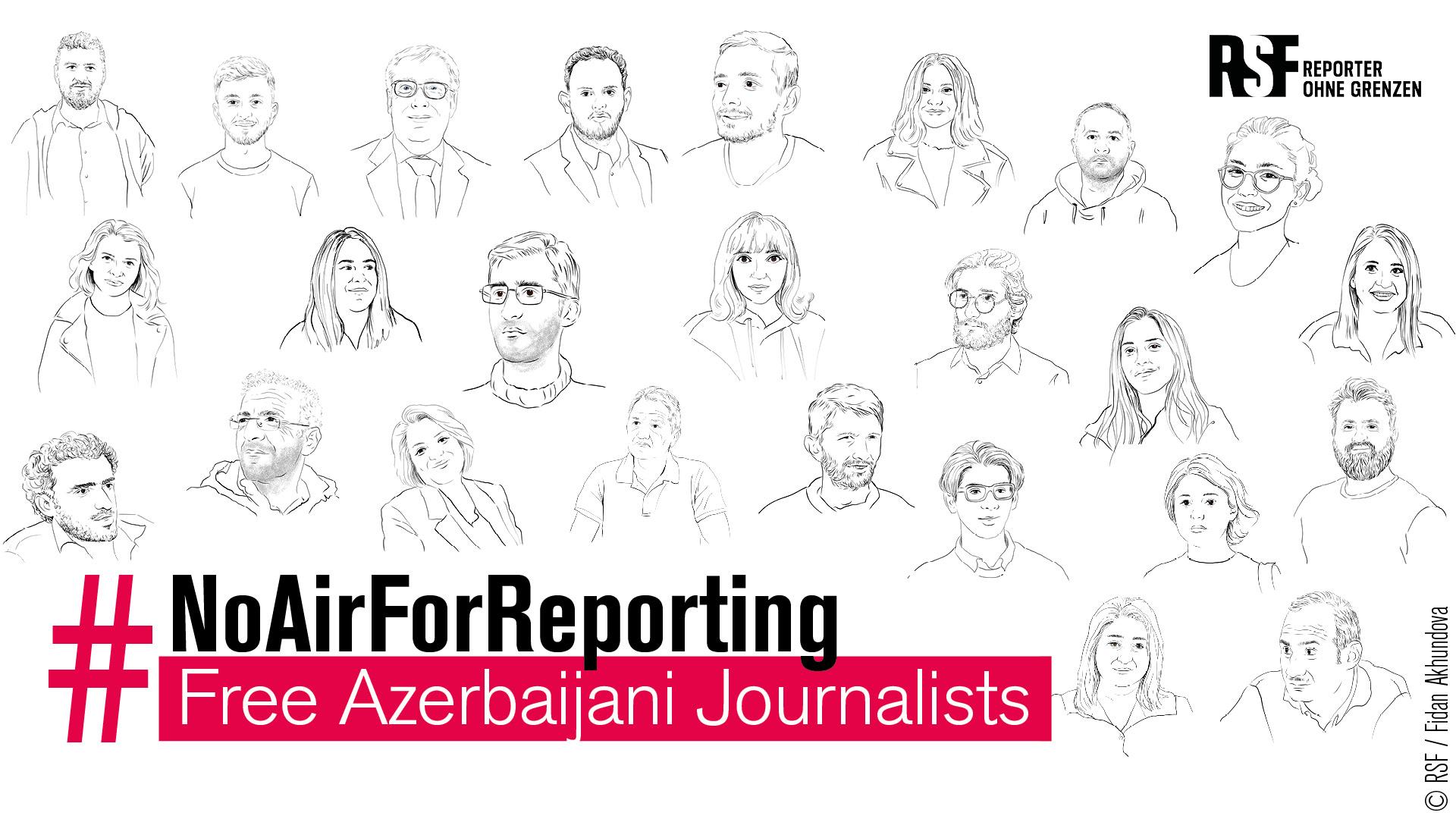 #NoAirForReporting: Solidaritäts-Aktion für inhaftierte Journalist*innen in Aserbaidschan