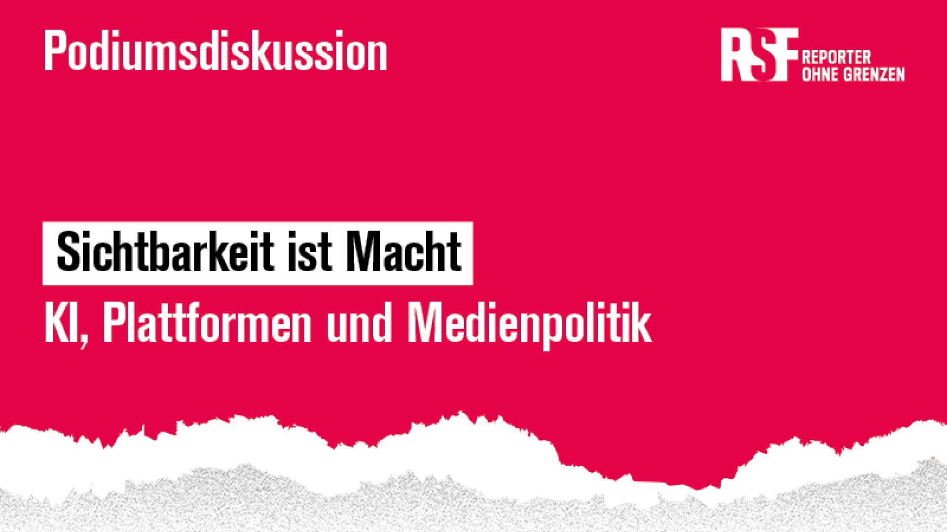 Sichtbarkeit ist Macht: KI, Plattformen und Medienpolitik