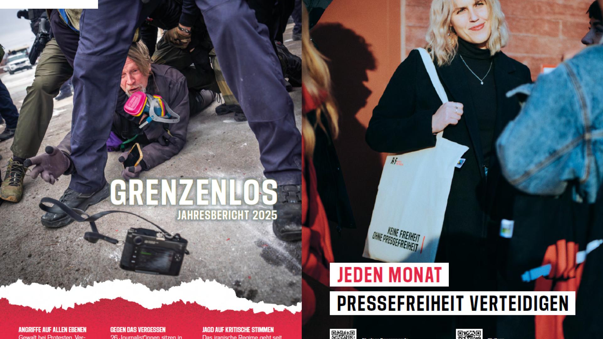 Die Seiten 1&2 des RSF-Jahresberichts