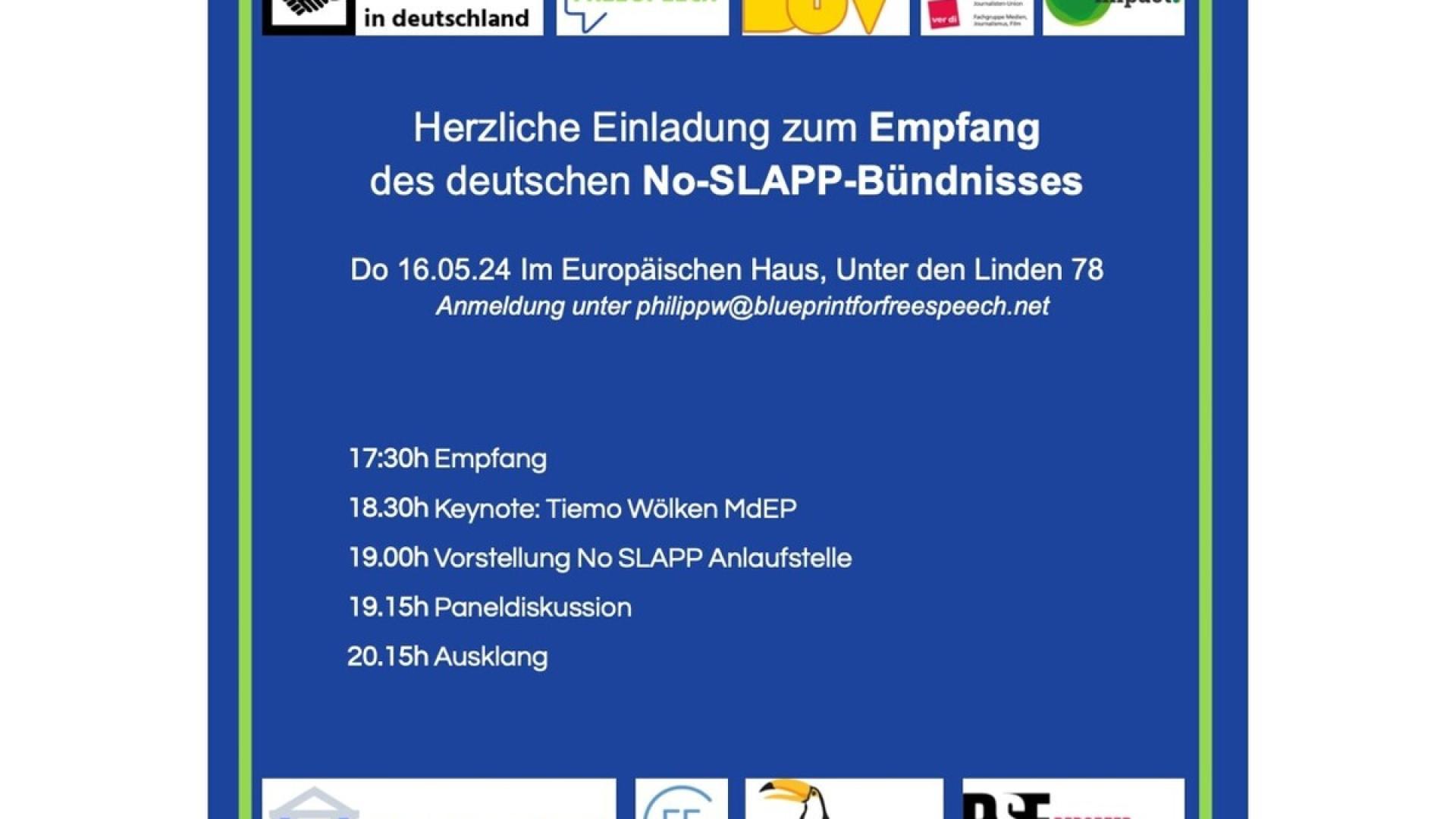 Empfang des No-SLAPP-Bündnisses