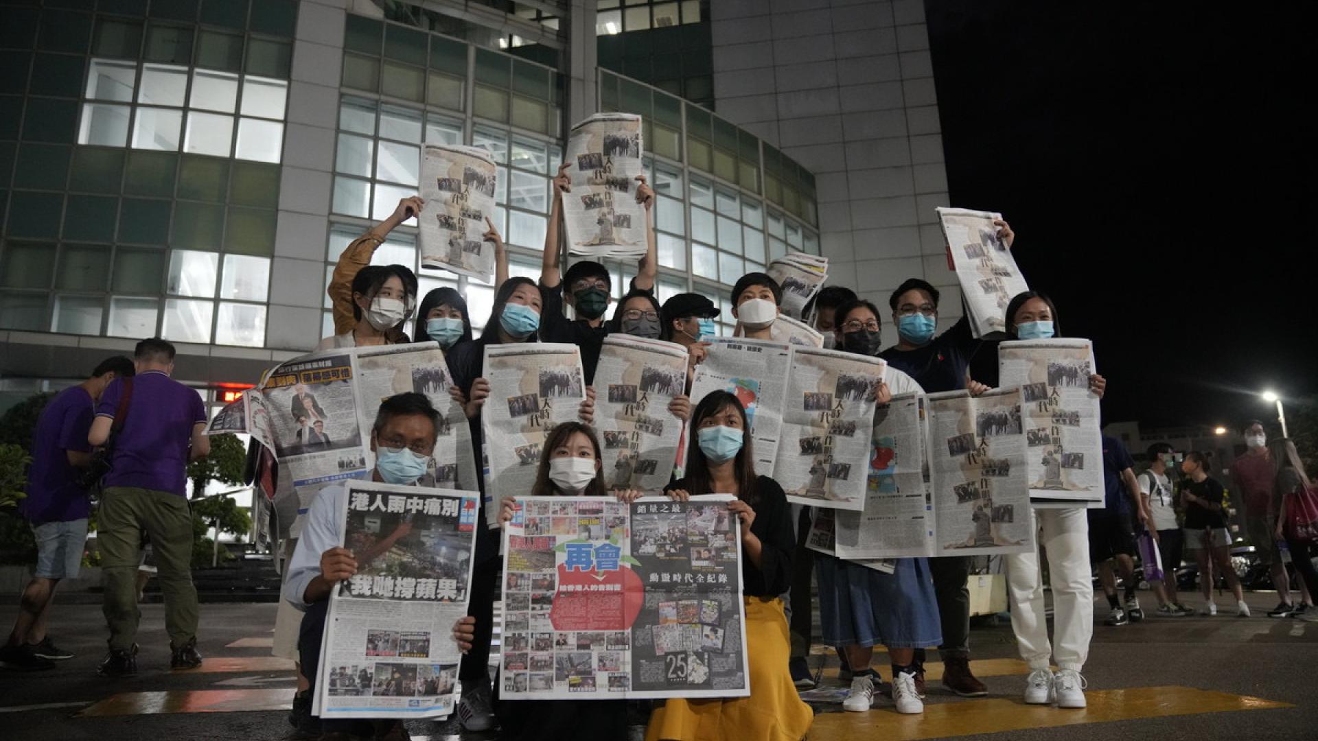 RSF-Protest vor der chinesischen Botschaft